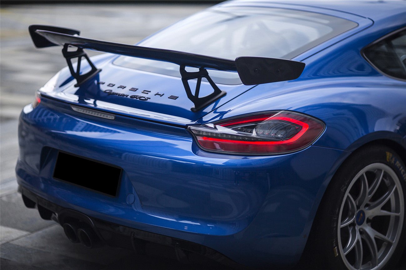 2012 - 2016 Porsche 981 Boxster/Cayman GT4 Style Style Carbon Fiber Trunk Spoiler